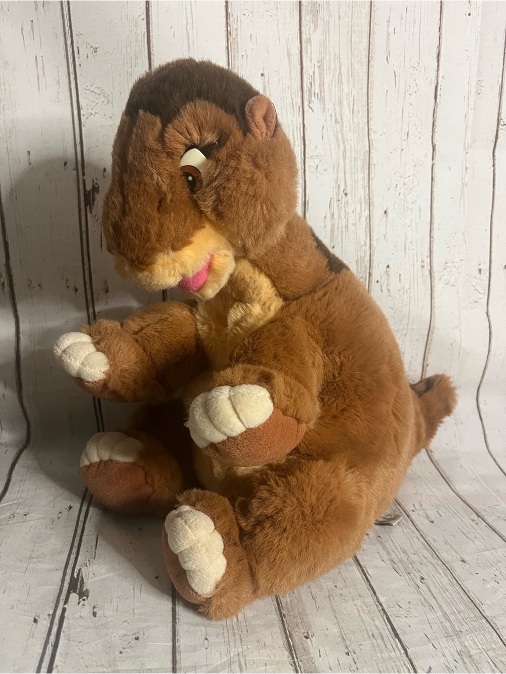 Vintage 1988 GUND Littlefoot Dinosaur 15" The Land Before Time Plush Stuffed Toy